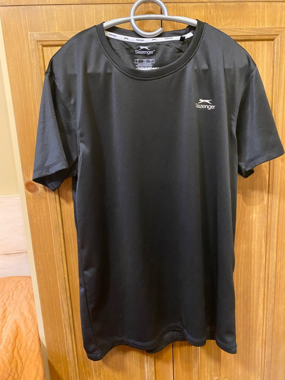 Slazenger Black Short-Sleeve Performance Tee — Men’s Large
